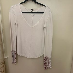 Thermal free people long sleeve shirt